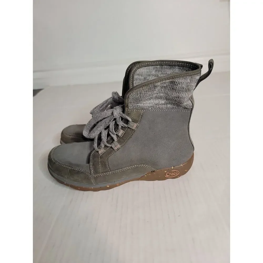 Chaco Women's Barbary Castlerock Gray Suede Chukka Hiking Boots Size 8